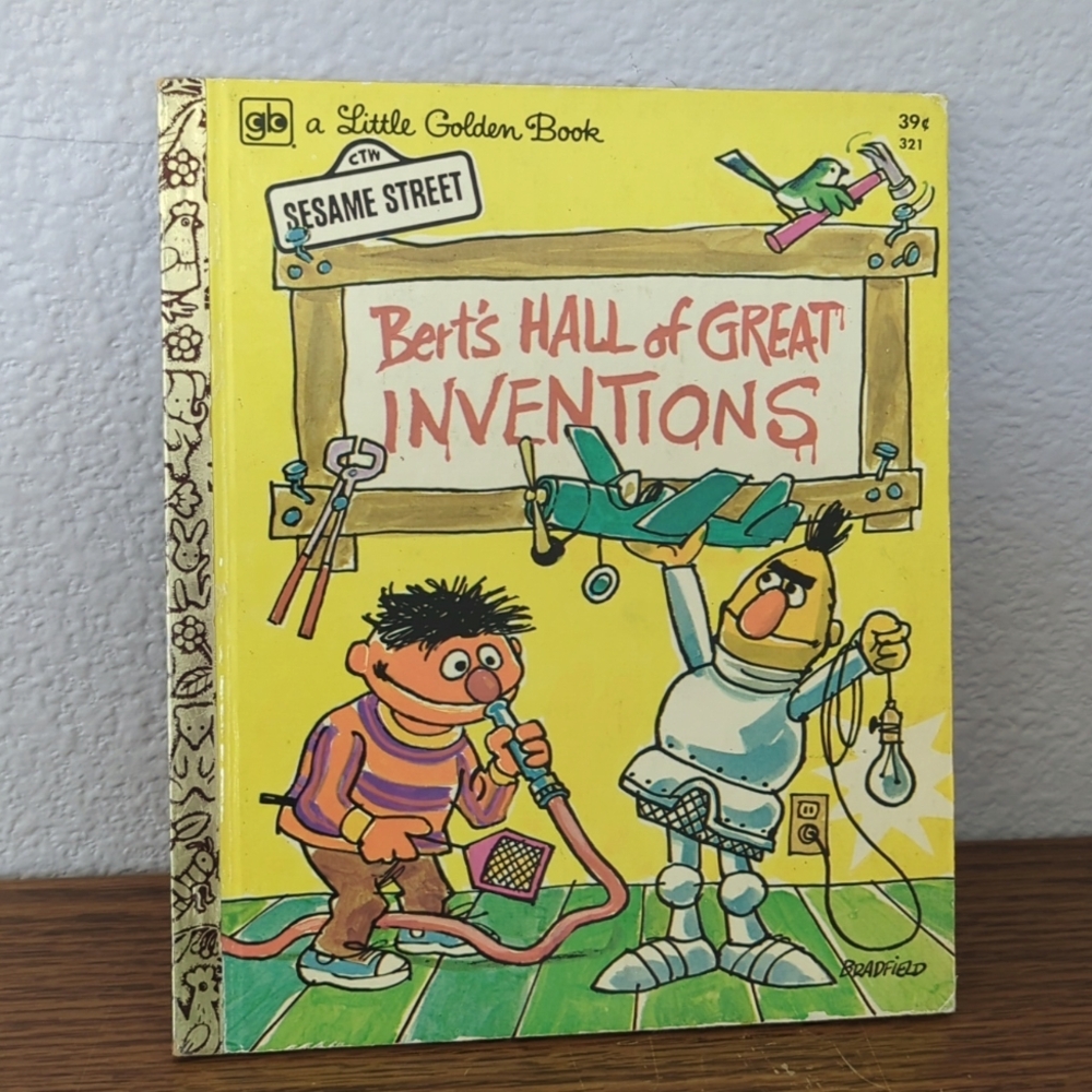 A Little Golden Book “Bert’s Hall of Great Inventions” 1972 Collectible